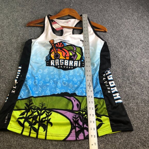 Primal Ragbrai Cycling Jersey Womens 2XL Tank Built in Bra ON THE ROAD AGAIN - Picture 7 of 11